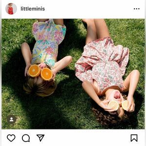 Little Minis Coral Floral Dress